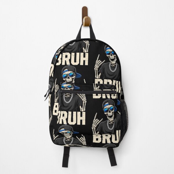 Item preview, Cool Bruh Skeleton with Cap Rocker Halloween Style designed and sold by ostenlee.