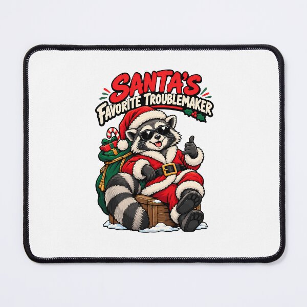 Item preview, Santa's Favorite Troublemaker Funny Raccoon Christmas Holiday Design designed and sold by BDLuck2021.