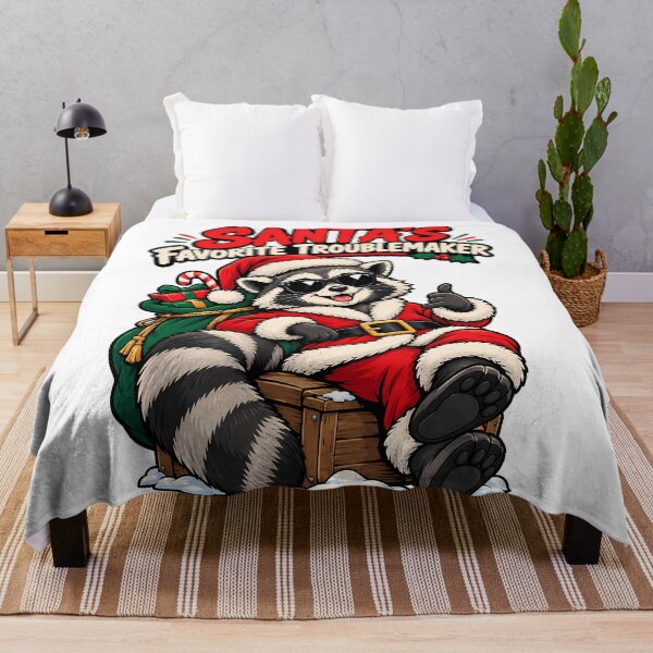 Item preview, Santa's Favorite Troublemaker Funny Raccoon Christmas Holiday Design designed and sold by BDLuck2021.