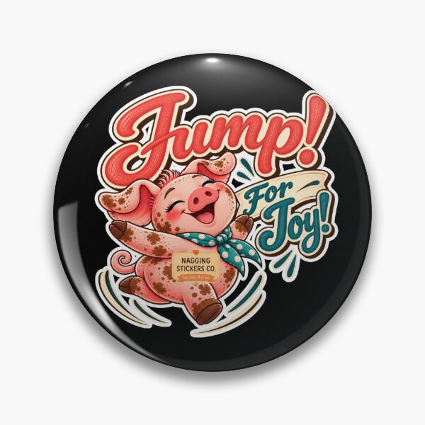 Item preview, JUMP! FOR JOY! BY NAGGINGSTICKERSCO. ROLL LIKE A PIG! COLLECTION | BLACK Edition | No.01 designed and sold by LaMaisonOfMY.