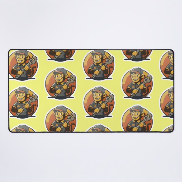 Item preview, Retro Mechanic Monkey Holding A Wrench Sticker designed and sold by bvdesignart.