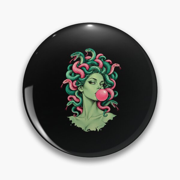 Item preview, Medusa Bubblegum Goddess Snake Hair Mythology Feminist Fantasy designed and sold by OddPopARt.