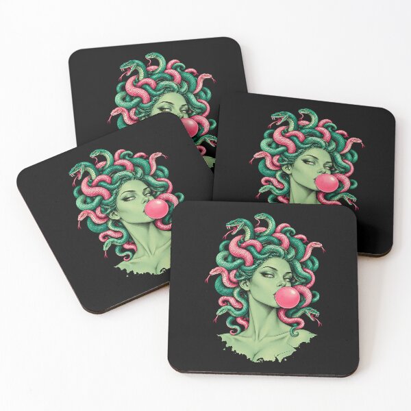 Item preview, Medusa Bubblegum Goddess Snake Hair Mythology Feminist Fantasy designed and sold by OddPopARt.