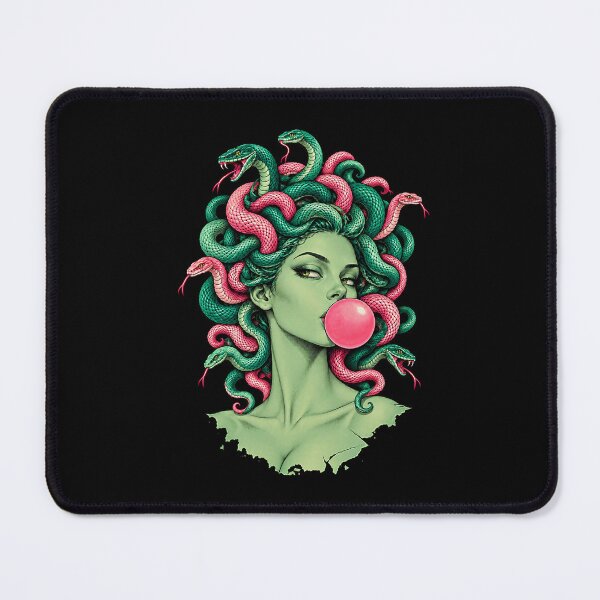 Item preview, Medusa Bubblegum Goddess Snake Hair Mythology Feminist Fantasy designed and sold by OddPopARt.