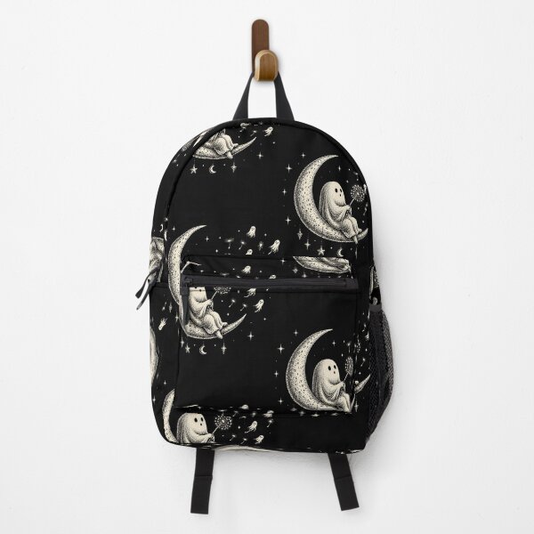 Item preview, Ghost Blowing Dandelion Wish Under Crescent Moon designed and sold by ostenlee.