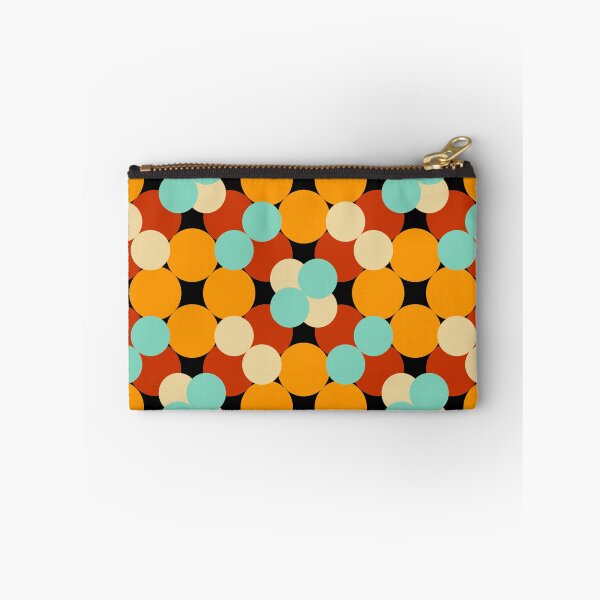 Item preview, Retro Circular Dot Geometric Pattern in Orange and Aqua designed and sold by StefanStudioArt.