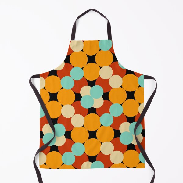 Item preview, Retro Circular Dot Geometric Pattern in Orange and Aqua designed and sold by StefanStudioArt.
