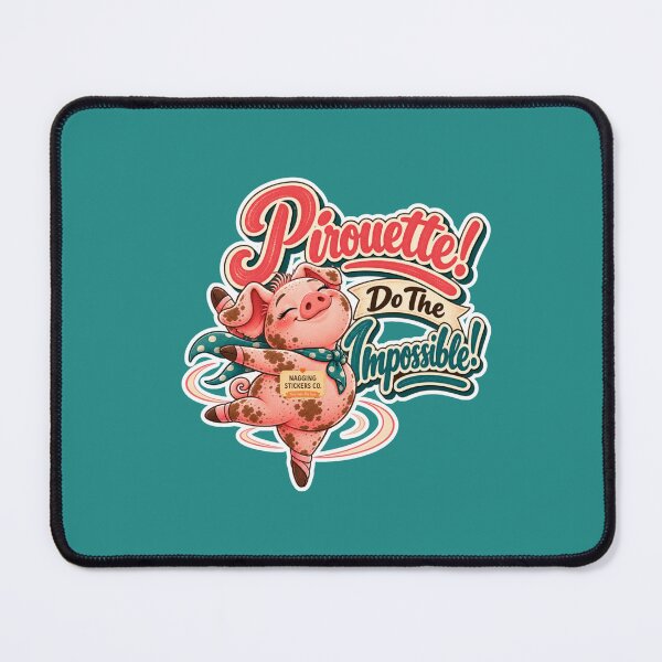 Item preview, PIROUETTE! DO THE IMPOSSIBLE! BY NAGGINGSTICKERSCO. ROLL LIKE A PIG! COLLECTION | GREEN Edition | No.01 designed and sold by LaMaisonOfMY.