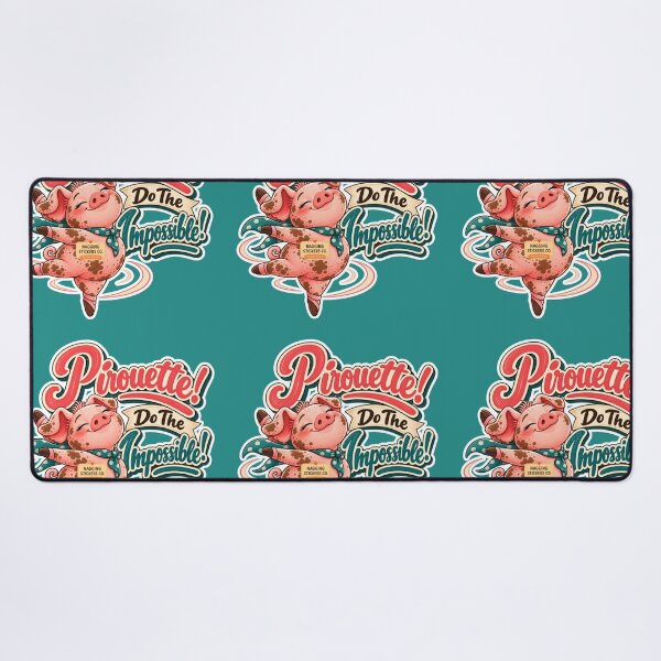 Item preview, PIROUETTE! DO THE IMPOSSIBLE! BY NAGGINGSTICKERSCO. ROLL LIKE A PIG! COLLECTION | GREEN Edition | No.01 designed and sold by LaMaisonOfMY.