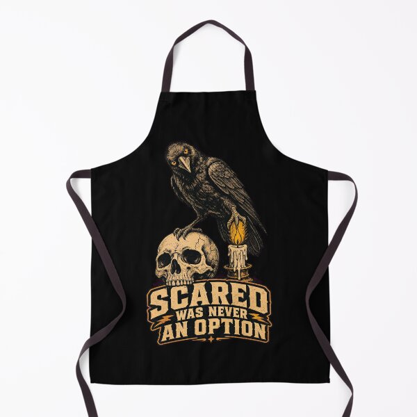 Item preview, Funny Crow Shirt, "Scared was never an option" Tee, Sarcastic Crow Deadpan Humor  designed and sold by Mildly-Talented.