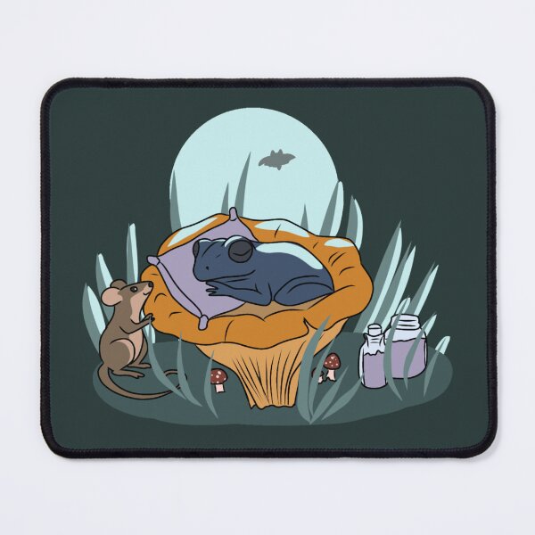 Item preview, Frog Sleeping on Mushroom Cottagecore Aesthetic Goblincore Cute Mouse designed and sold by LeshanArt.