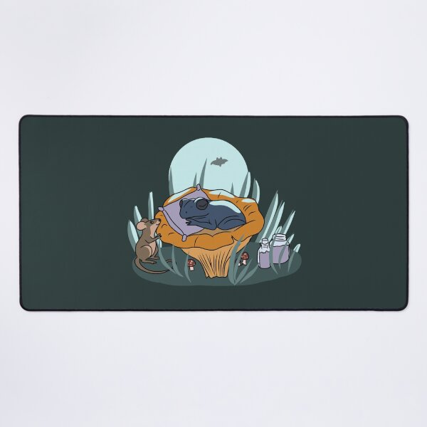 Item preview, Frog Sleeping on Mushroom Cottagecore Aesthetic Goblincore Cute Mouse designed and sold by LeshanArt.