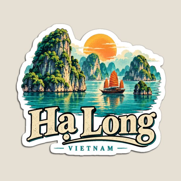 Item preview, Recuerdo de viaje vintage de Ha Long, Vietnam. Regalo emblemático. designed and sold by MichaeIRellov.