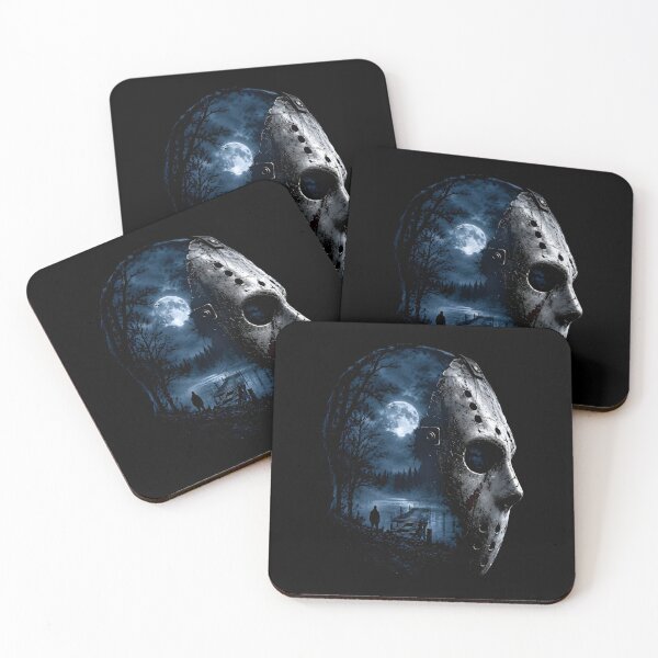 Item preview, Masked Lake Killer Horror Moonlit Camp Slasher Scene designed and sold by Glow-Paw-Studio.