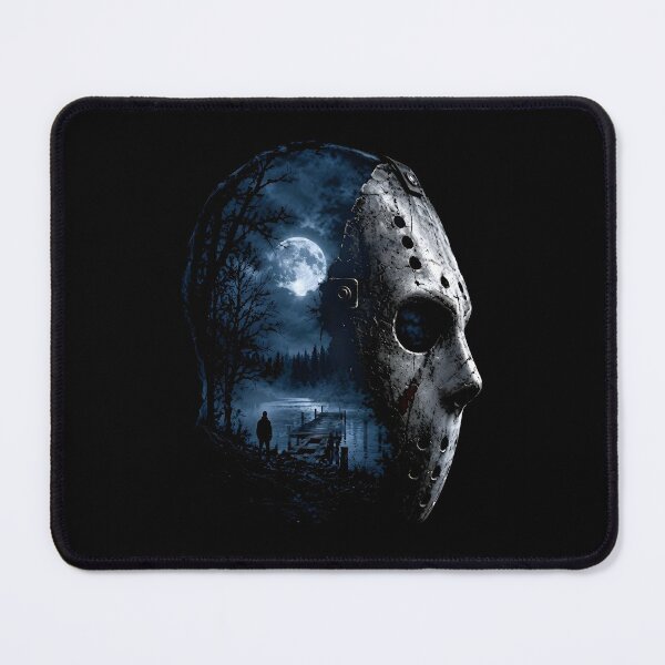 Item preview, Masked Lake Killer Horror Moonlit Camp Slasher Scene designed and sold by Glow-Paw-Studio.