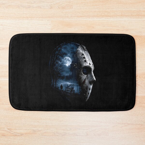 Item preview, Masked Lake Killer Horror Moonlit Camp Slasher Scene designed and sold by Glow-Paw-Studio.