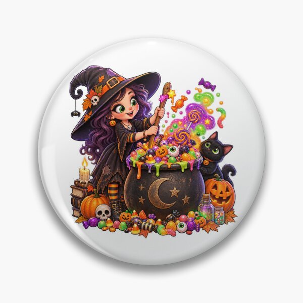 Item preview, Witchy Sweets – Halloween Candy Cauldron designed and sold by The Cutting Room.