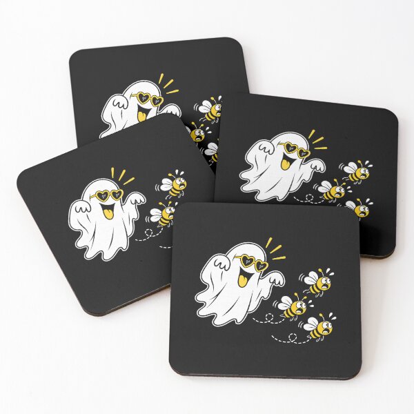 Item preview, Boo Bees Halloween Ghost Pun with Sunglasses designed and sold by ostenlee.