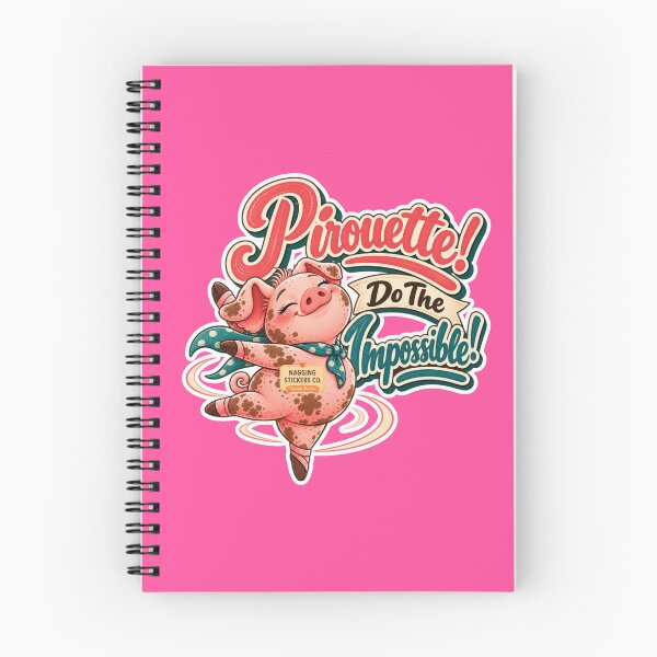 Item preview, PIROUETTE! DO THE IMPOSSIBLE! BY NAGGINGSTICKERSCO. ROLL LIKE A PIG! COLLECTION | ELECTRIC PINK Edition | No.01 designed and sold by LaMaisonOfMY.