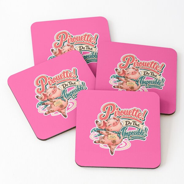 Item preview, PIROUETTE! DO THE IMPOSSIBLE! BY NAGGINGSTICKERSCO. ROLL LIKE A PIG! COLLECTION | ELECTRIC PINK Edition | No.01 designed and sold by LaMaisonOfMY.