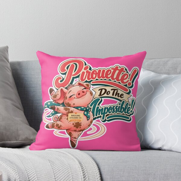 Item preview, PIROUETTE! DO THE IMPOSSIBLE! BY NAGGINGSTICKERSCO. ROLL LIKE A PIG! COLLECTION | ELECTRIC PINK Edition | No.01 designed and sold by LaMaisonOfMY.