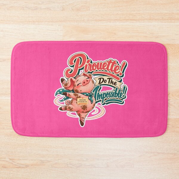 Item preview, PIROUETTE! DO THE IMPOSSIBLE! BY NAGGINGSTICKERSCO. ROLL LIKE A PIG! COLLECTION | ELECTRIC PINK Edition | No.01 designed and sold by LaMaisonOfMY.