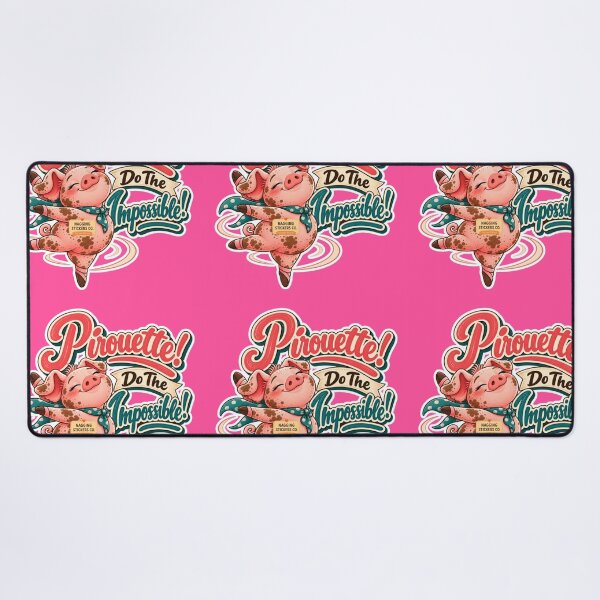 Item preview, PIROUETTE! DO THE IMPOSSIBLE! BY NAGGINGSTICKERSCO. ROLL LIKE A PIG! COLLECTION | ELECTRIC PINK Edition | No.01 designed and sold by LaMaisonOfMY.