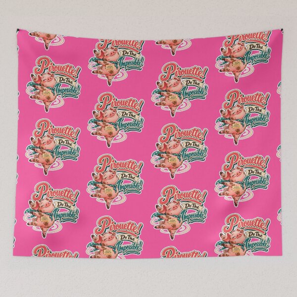Item preview, PIROUETTE! DO THE IMPOSSIBLE! BY NAGGINGSTICKERSCO. ROLL LIKE A PIG! COLLECTION | ELECTRIC PINK Edition | No.01 designed and sold by LaMaisonOfMY.