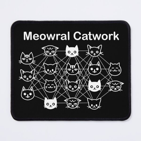 Item preview, Meowral Catwork Black Background designed and sold by yuretzius.