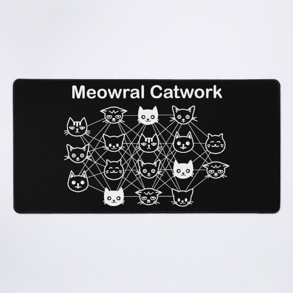 Item preview, Meowral Catwork Black Background designed and sold by yuretzius.