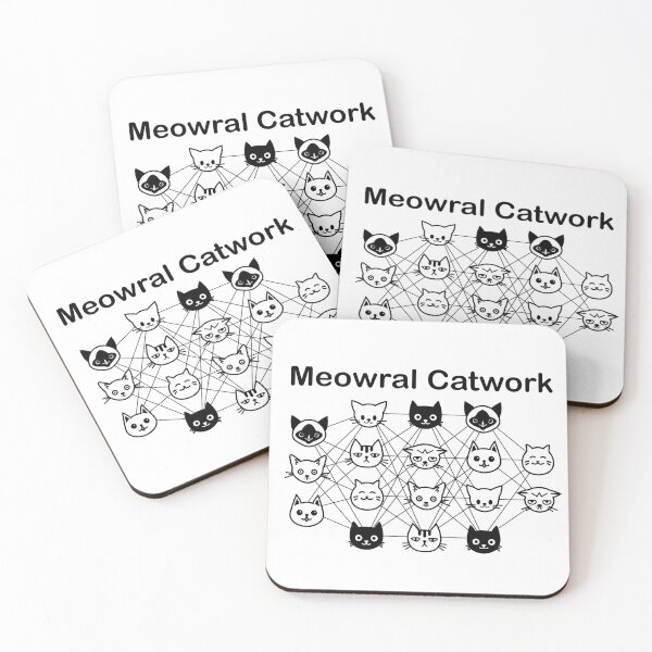 Item preview, Meowral Catwork White Background designed and sold by yuretzius.