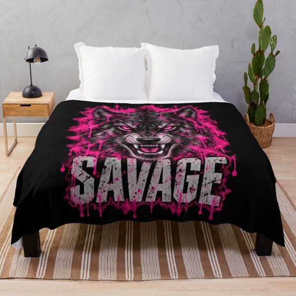 Item preview, SAVAGE WOLF PINK designed and sold by Neo-Punk.