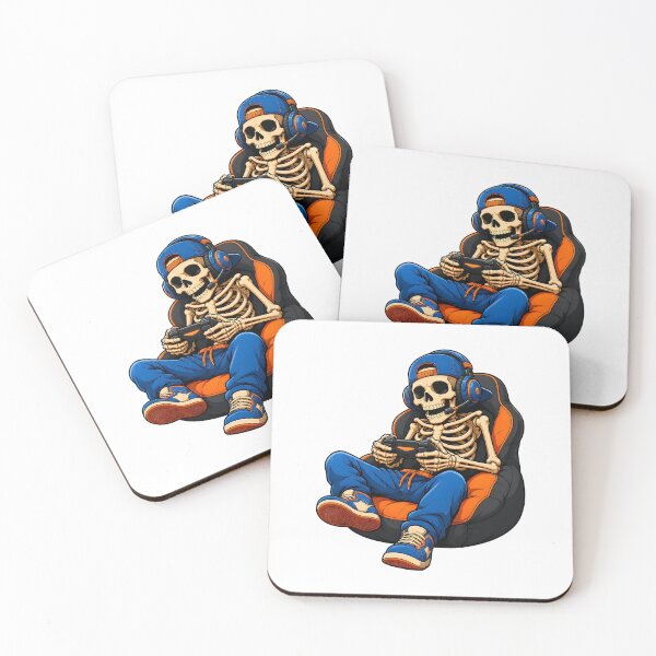 Item preview, Skeleton Gamer Playing Video Games designed and sold by Dmo3HarkoArt.