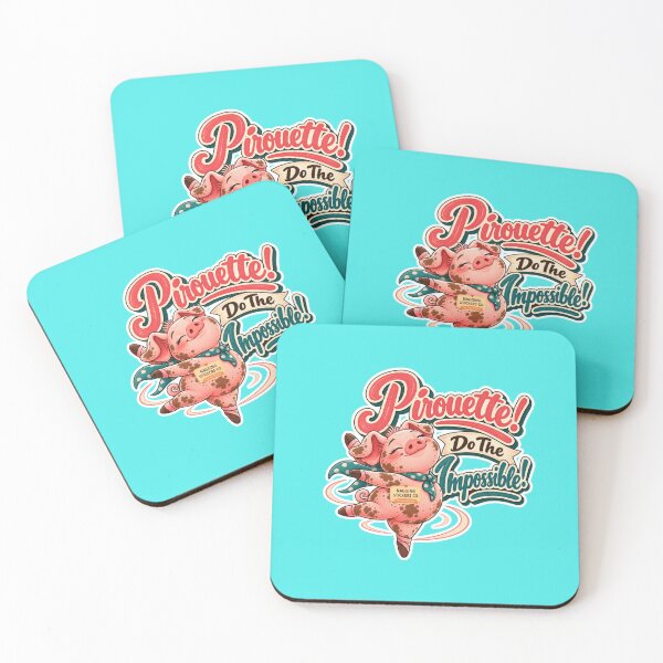 Item preview, PIROUETTE! DO THE IMPOSSIBLE! BY NAGGINGSTICKERSCO. ROLL LIKE A PIG! COLLECTION | AQUA Edition | No.01 designed and sold by LaMaisonOfMY.