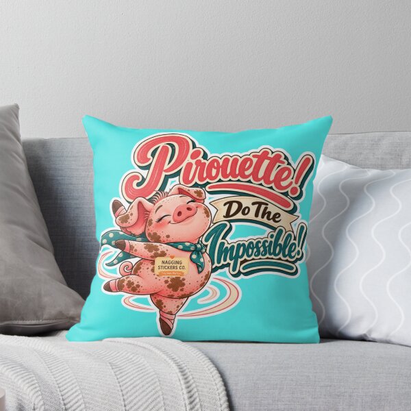 Item preview, PIROUETTE! DO THE IMPOSSIBLE! BY NAGGINGSTICKERSCO. ROLL LIKE A PIG! COLLECTION | AQUA Edition | No.01 designed and sold by LaMaisonOfMY.