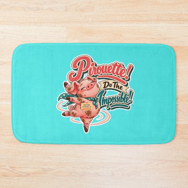 Item preview, PIROUETTE! DO THE IMPOSSIBLE! BY NAGGINGSTICKERSCO. ROLL LIKE A PIG! COLLECTION | AQUA Edition | No.01 designed and sold by LaMaisonOfMY.