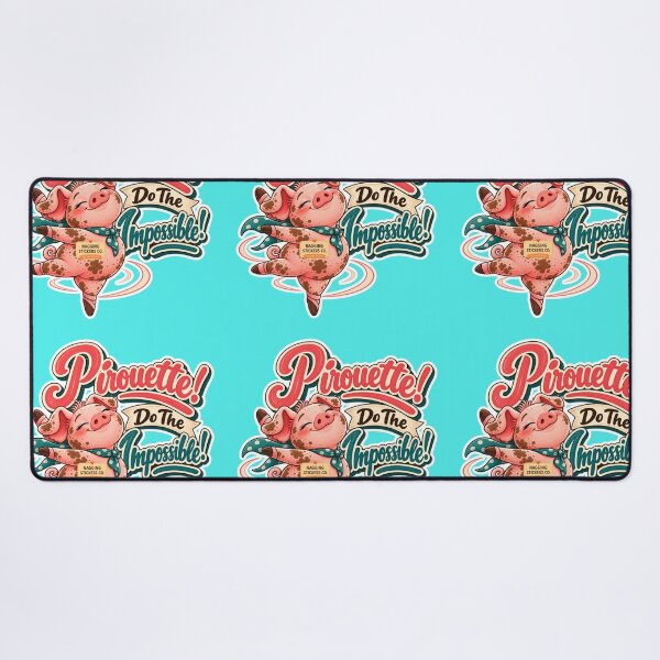 Item preview, PIROUETTE! DO THE IMPOSSIBLE! BY NAGGINGSTICKERSCO. ROLL LIKE A PIG! COLLECTION | AQUA Edition | No.01 designed and sold by LaMaisonOfMY.