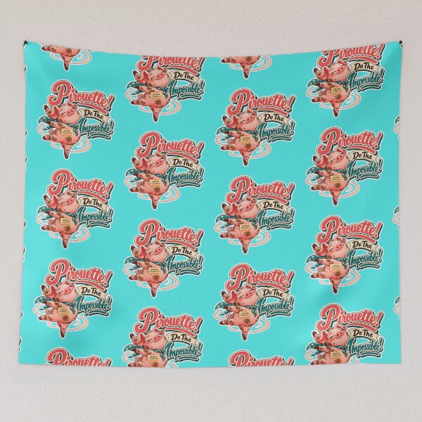 Item preview, PIROUETTE! DO THE IMPOSSIBLE! BY NAGGINGSTICKERSCO. ROLL LIKE A PIG! COLLECTION | AQUA Edition | No.01 designed and sold by LaMaisonOfMY.