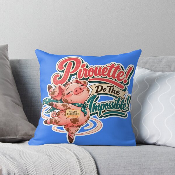 Item preview, PIROUETTE! DO THE IMPOSSIBLE! BY NAGGINGSTICKERSCO. ROLL LIKE A PIG! COLLECTION | ELECTRIC BLUE Edition | No.01 designed and sold by LaMaisonOfMY.