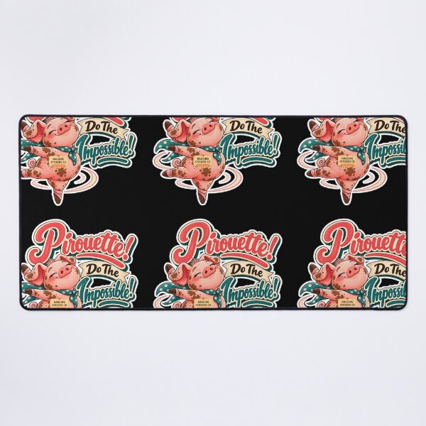 Item preview, PIROUETTE! DO THE IMPOSSIBLE! BY NAGGINGSTICKERSCO. ROLL LIKE A PIG! COLLECTION | BLACK Edition | No.01 designed and sold by LaMaisonOfMY.