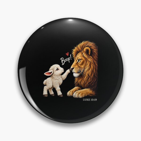 Item preview, Boop Lion and Lamb Christian Bible Verse Humor designed and sold by ostenlee.