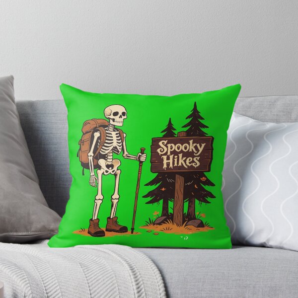 Item preview, Spooky Hikes Skeleton Hiker Hiking Camping Outdoors Fall Halloween designed and sold by urmoments.