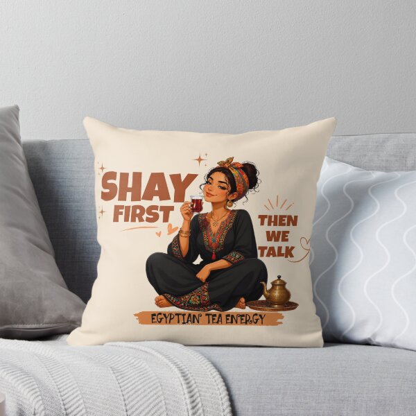 Item preview, Shay First Then We Talk Funny Tea Lover Sticker designed and sold by KaBaRen.