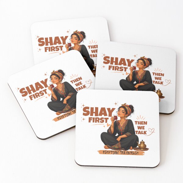 Item preview, Shay First Then We Talk Funny Tea Lover Sticker designed and sold by KaBaRen.
