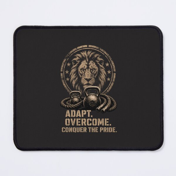 Item preview, Adapt Overcome Conquer The Pride Functional Fitness Lion Design designed and sold by Bennie Singh.