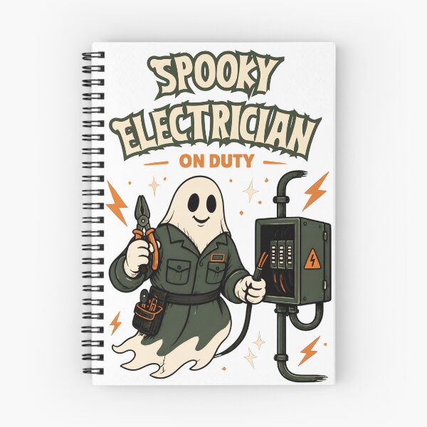 Item preview, Spooky Electrician On Duty – Halloween Electrical Worker designed and sold by BachoOffBit.