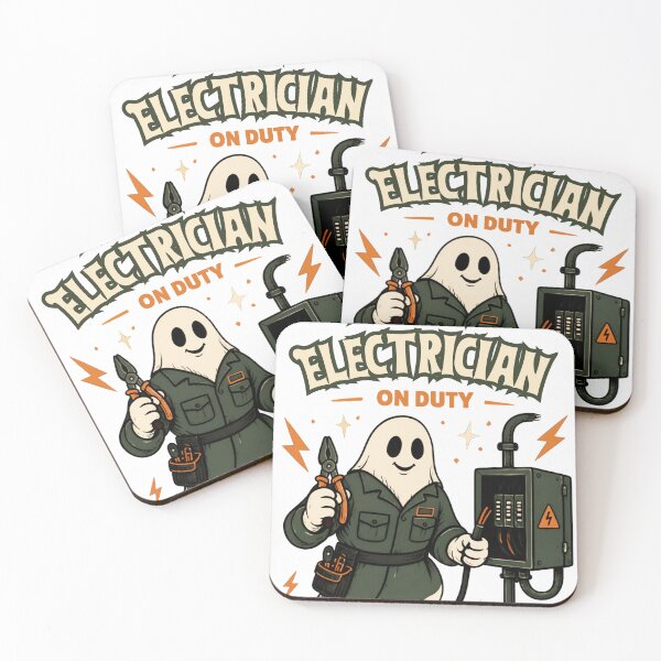 Item preview, Spooky Electrician On Duty – Halloween Electrical Worker designed and sold by BachoOffBit.