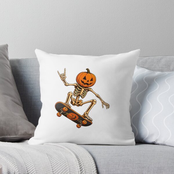 Item preview, Skeleton Pumpkin Skateboarding Halloween Art designed and sold by SoyLamderma.