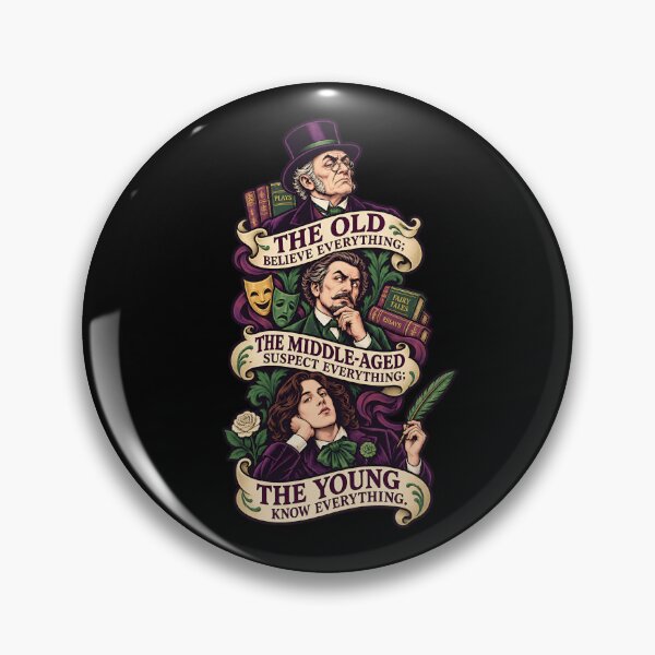 Item preview, Oscar Wilde Three Ages of Certainty Quote designed and sold by Fenay Designs.