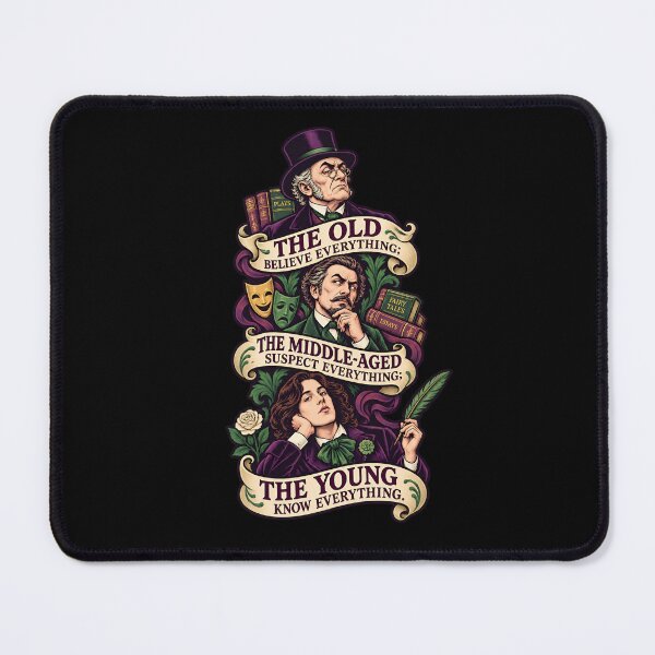 Item preview, Oscar Wilde Three Ages of Certainty Quote designed and sold by Fenay Designs.